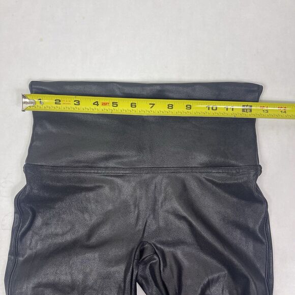 Spanx By Sara Blakely Faux Leather Slim Nylon Leggings Women’s Size L Shapewear - Picture 10 of 12
